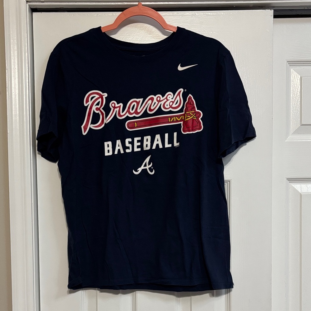 Nike Navy Braves Baseball Tee